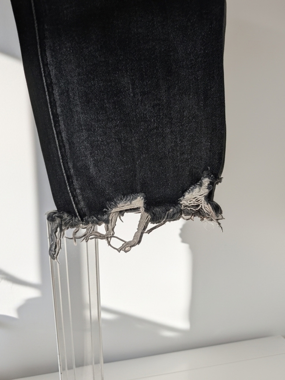 Flying Monkey Blue Distressed Skinny Jeans with Frayed Hem & Pockets Womens 27 - Picture 4 of 13